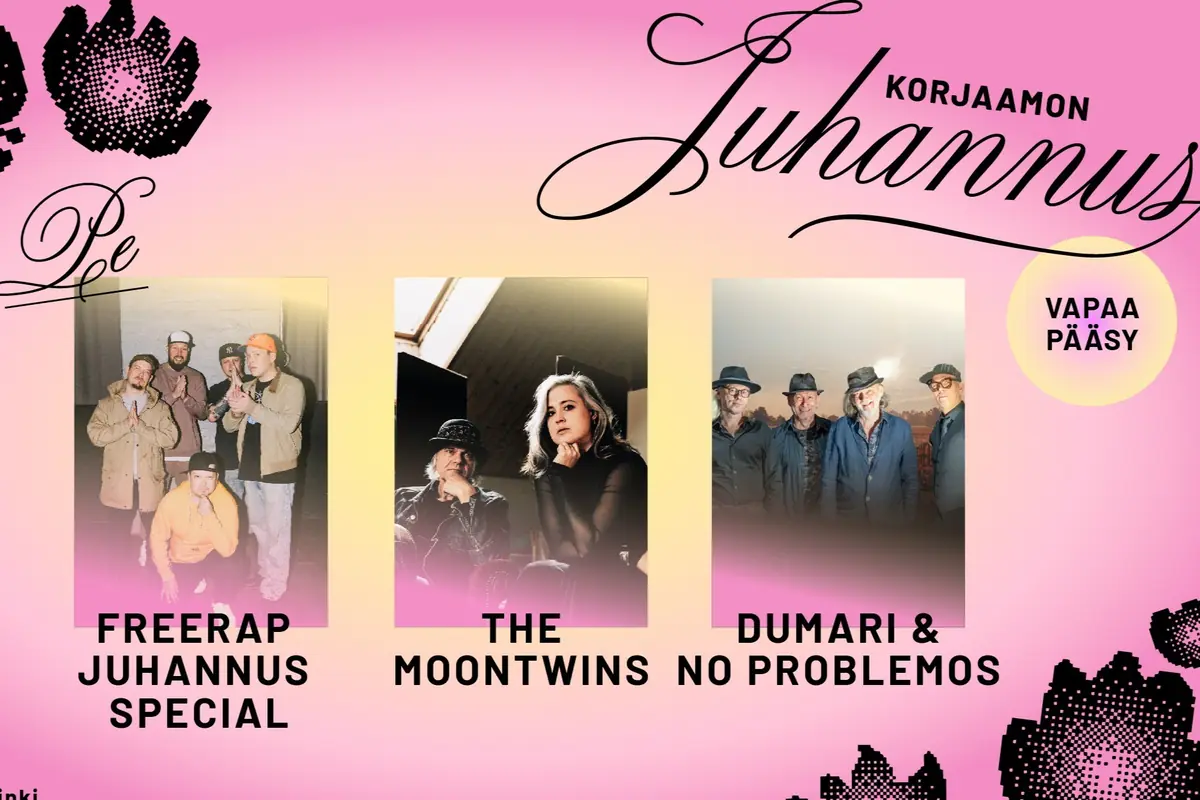 Korjaamon Juhannus: FreeRap, The Moontwins + Håvard Lund, Dumari & No Problemos — Kulttuuritehdas Korjaamo, Helsinki