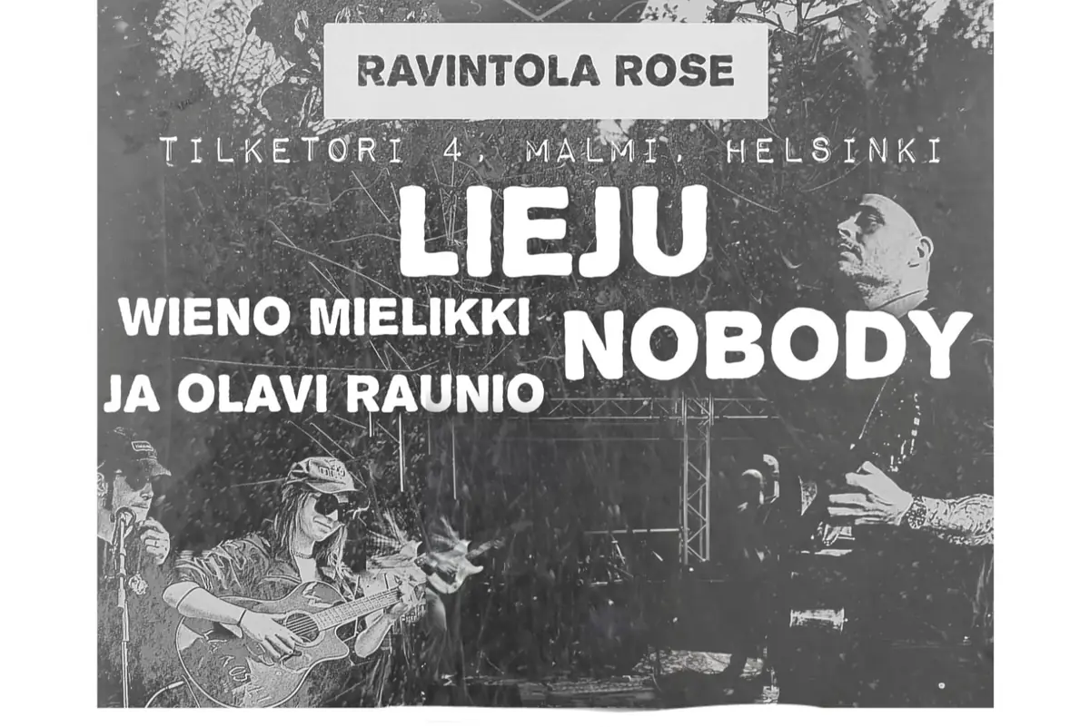 Lieju, Wieno Mielikki ja Olavi Raunio, Nobody — Tilkepolku 2, Helsinki, Helsinki