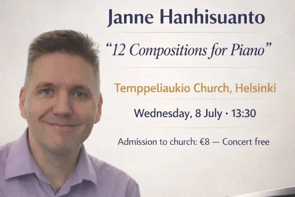 12 sävellystä pianolle — Temppeliaukion kirkko, Helsinki