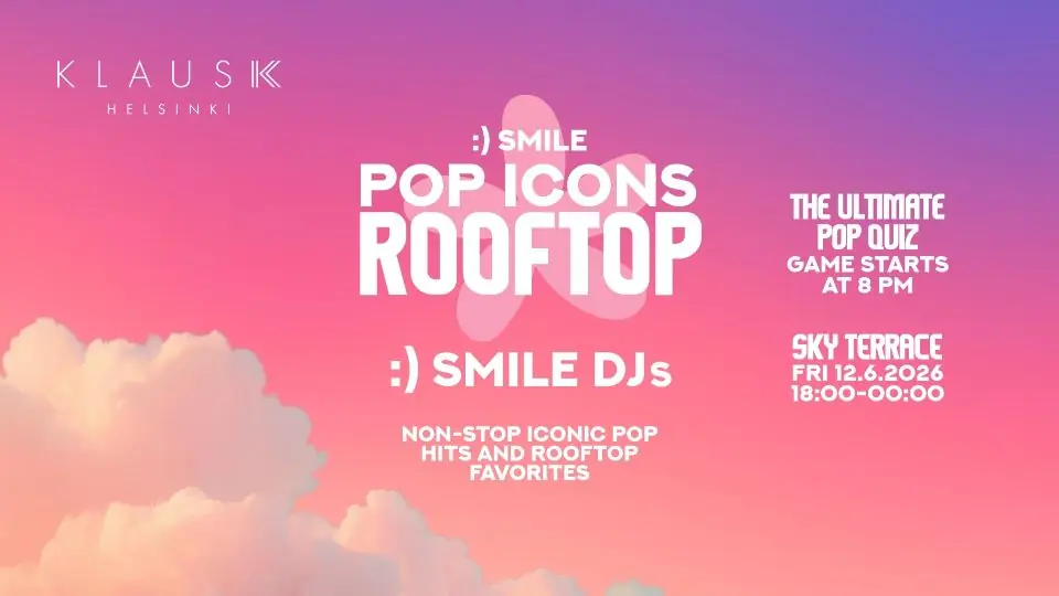 POP ICONS ROOFTOP — Sky Terrace, Хельсинки