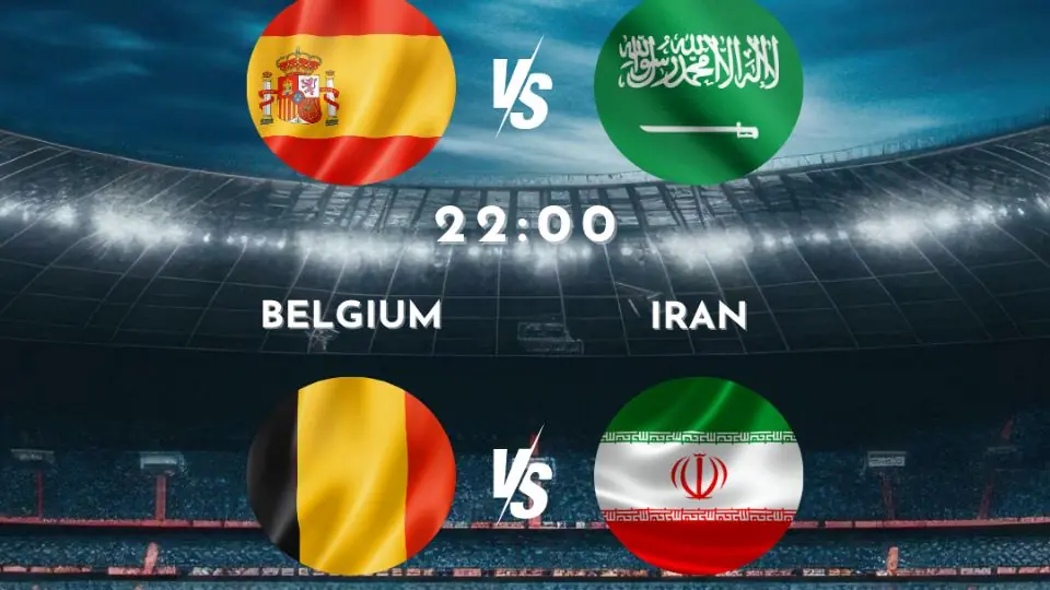 FIFA World Cup 21.6. klo 19:00 Espanja vs. Saudi-Arabia | klo 22:00 Belgia vs. Iran — Malja Helsinki, Helsinki