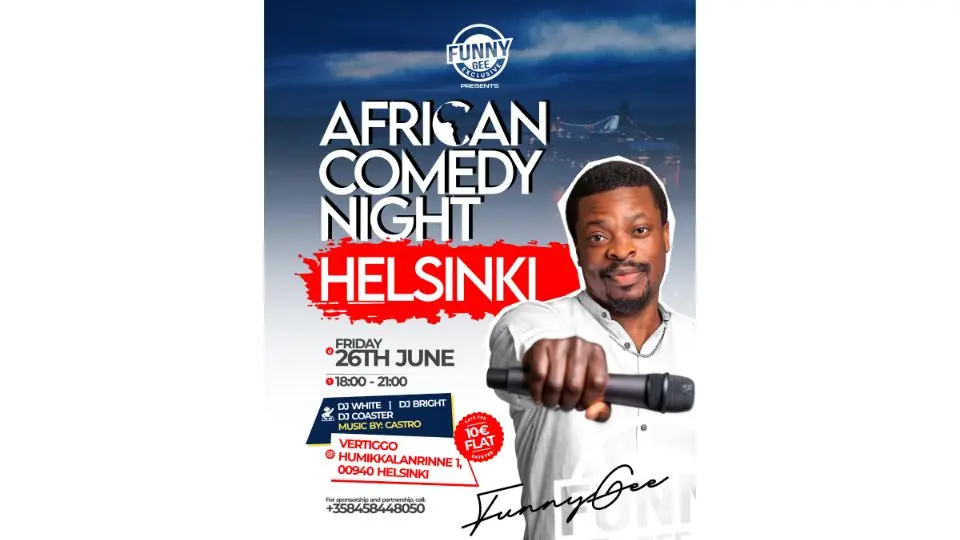 African Comedy Night Helsinki — Vertiggo, Helsinki