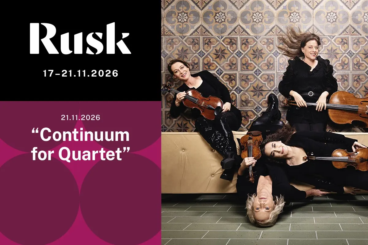 Rusk 2026 - Continuum for Quartet — Kuddnäs, Gula salen, Uusikaarlepyy