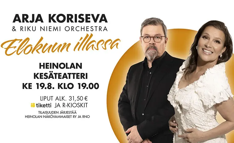 Arja Koriseva and Riku Niemi Orchestra - An August Evening — Heinolan kesäteatteri, Heinola