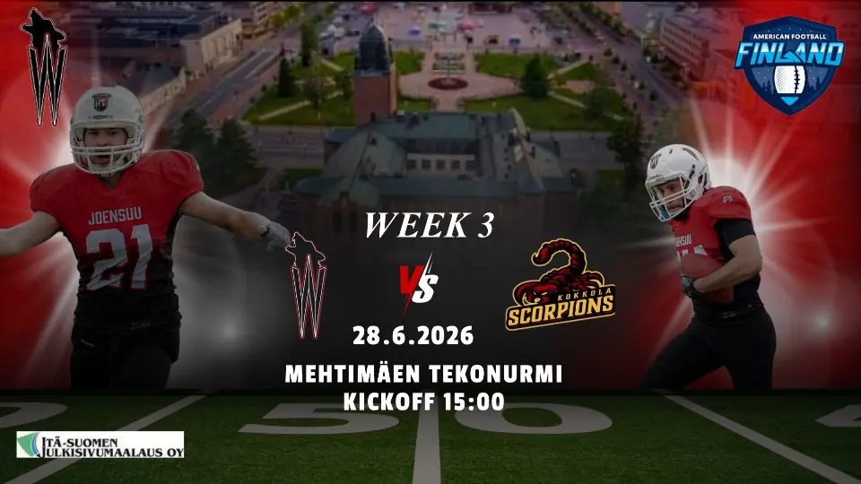 Wolves vs Scorpions 28.6. — Mehtimäen tekonurmi, Joensuu