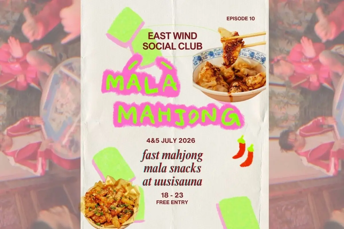 Sichuan-mahjong, snacks och bastu — Uusi Sauna, Helsingfors