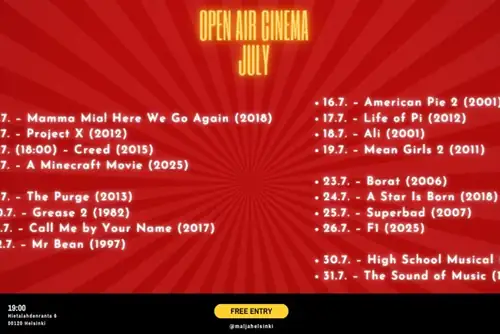 Open Air Cinema / July