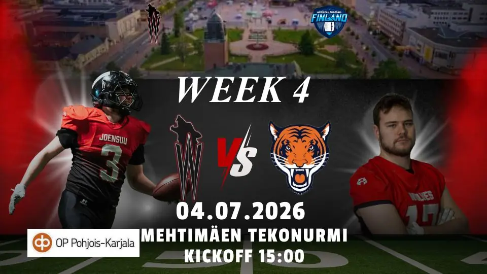 Wolves vs Tigers 4.7. — Mehtimäen tekonurmi, Joensuu