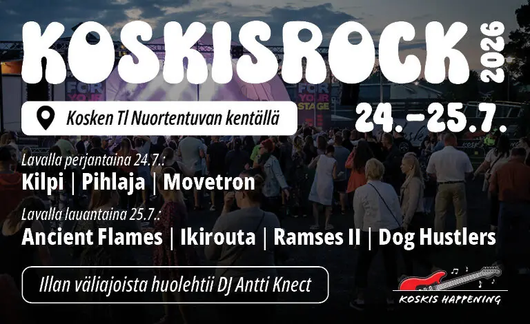 Koskisrock 2026 — Nuortentuvan kenttä, Koski Tl