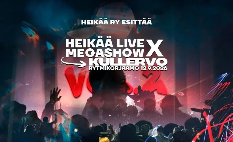 Heikää LIVE Megashow + Kullervo — Rytmikorjaamo, Seinäjoki