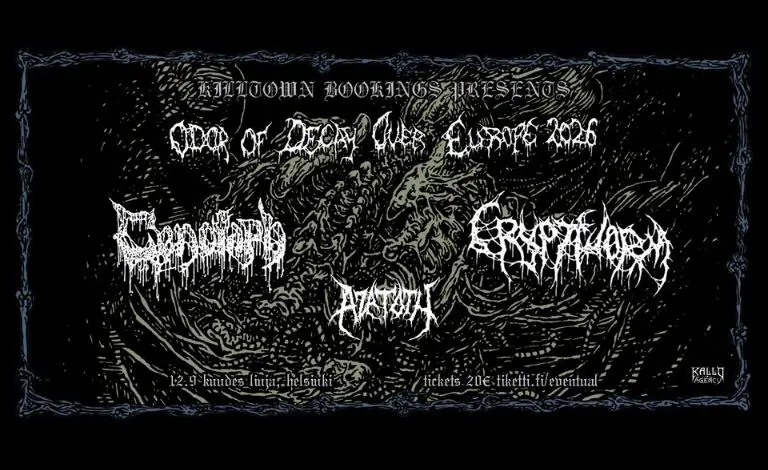 Cenotaph (MEX), Cryptworm (UK), Azatoth — Kuudes Linja, Helsinki