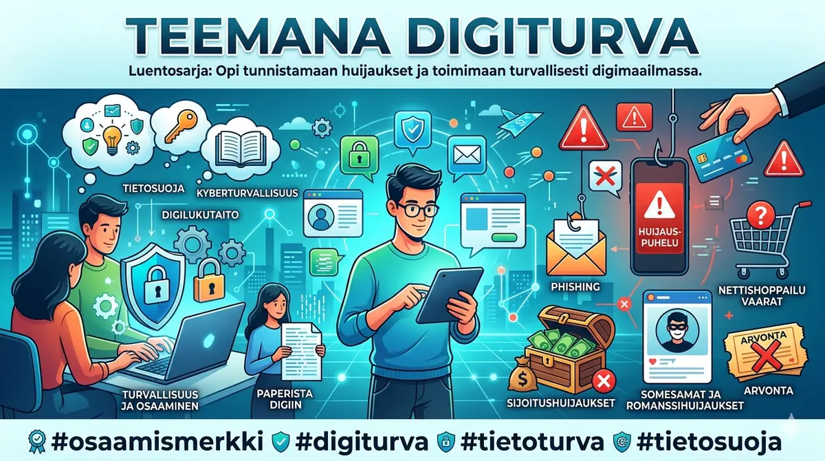 Tema: digitalsikkerhet (kompetansemerke) — Helsingin työväenopiston Opistotalo, Helsinki