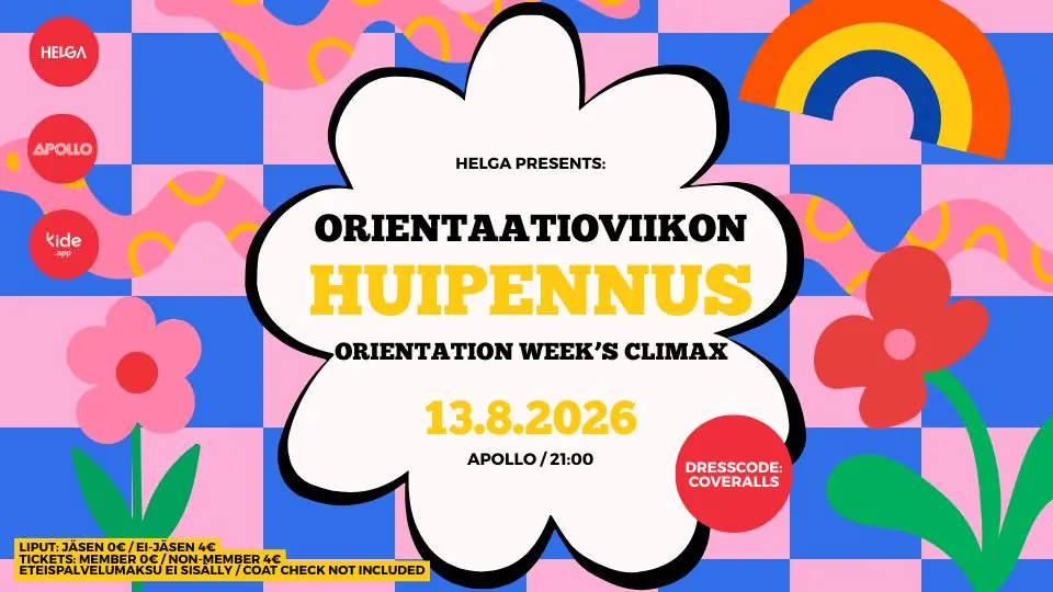 Orientation Week Climax 2026 — Apollo, Helsinki