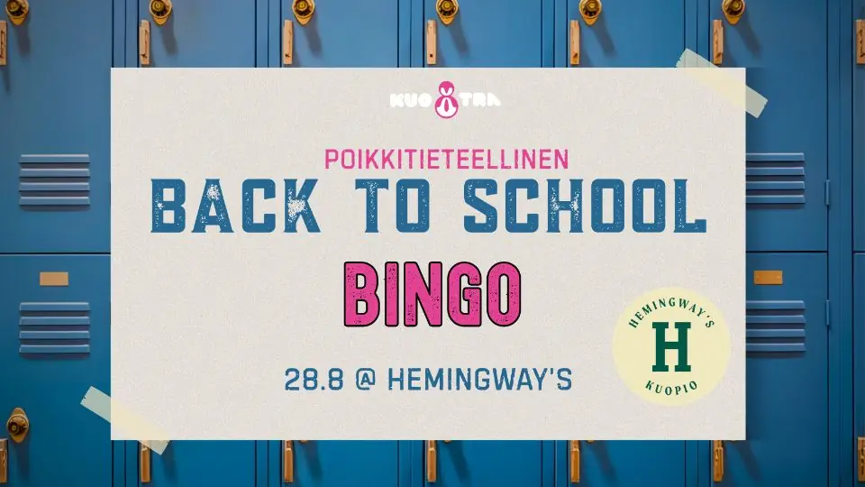 Tvärvetenskaplig Back 2 School Bingo — Hemingway´s, Kuopio