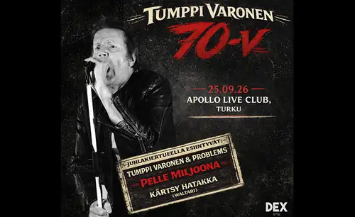 Tumppi Varonen 70-årsjubileumskonsert med Pelle Miljoona