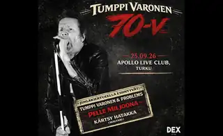 Tumppi Varonen 70th Birthday Anniversary Concert featuring Pelle Miljoona