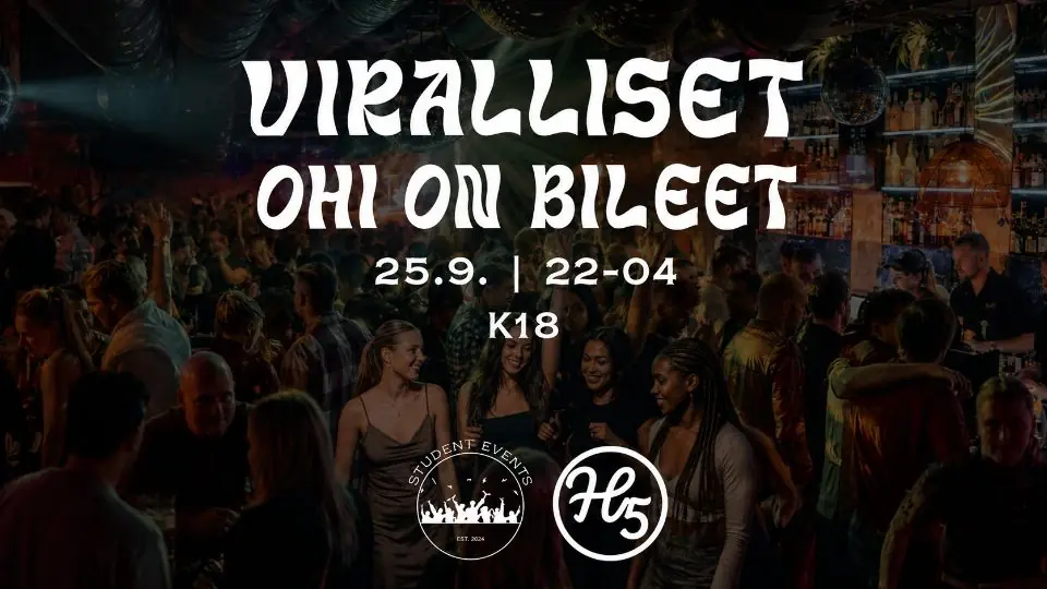 Offisielle OHI ON-festen | H5 Bar & Cellar, Tampere | FR 25.9. K18 — H5 Bar & Cellar, Tampere