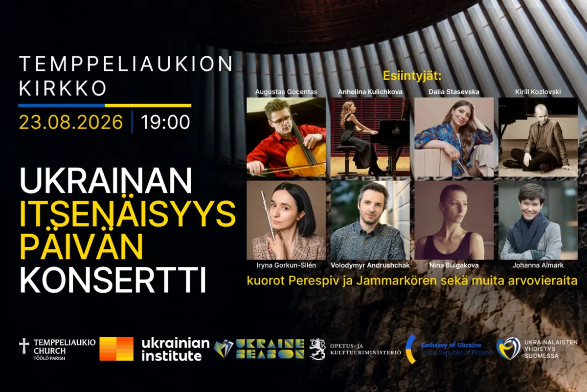 Ukrainas självständighetsdags konsert — Temppeliaukion kirkko, Helsingfors