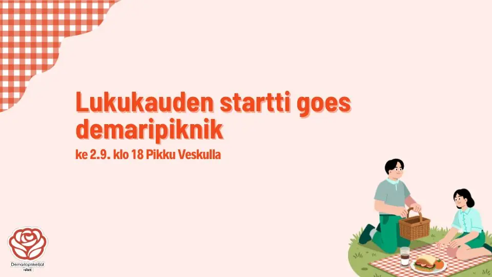 Semesterstart blir demokratpiknik — Pikku Veskun puisto, Lahti
