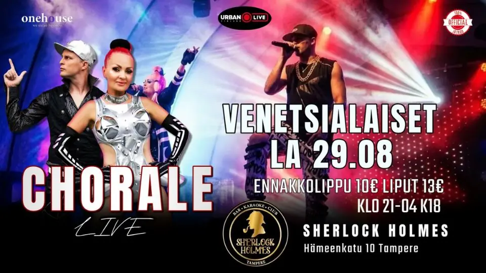 CHORALE LIVE IN TAMPERE 29.8.@Sherlock Holmes The Bar — Sherlock Holmes The Bar, Tampere