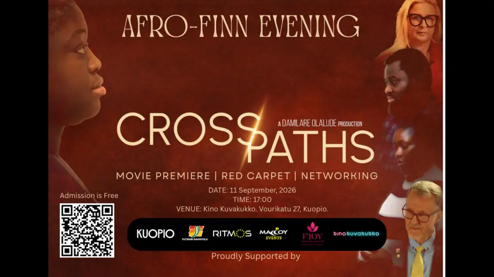 CROSSPATHS - Afro-Finn Evening Movie Premiere — Kino Kuvakukko, Kuopio
