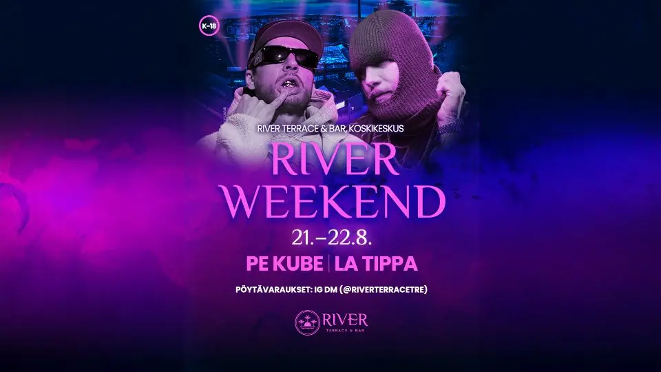 River Weekend Kube & Tippa PE-LA 21.-22.8.2026 — River Terrace & Bar, Tampere