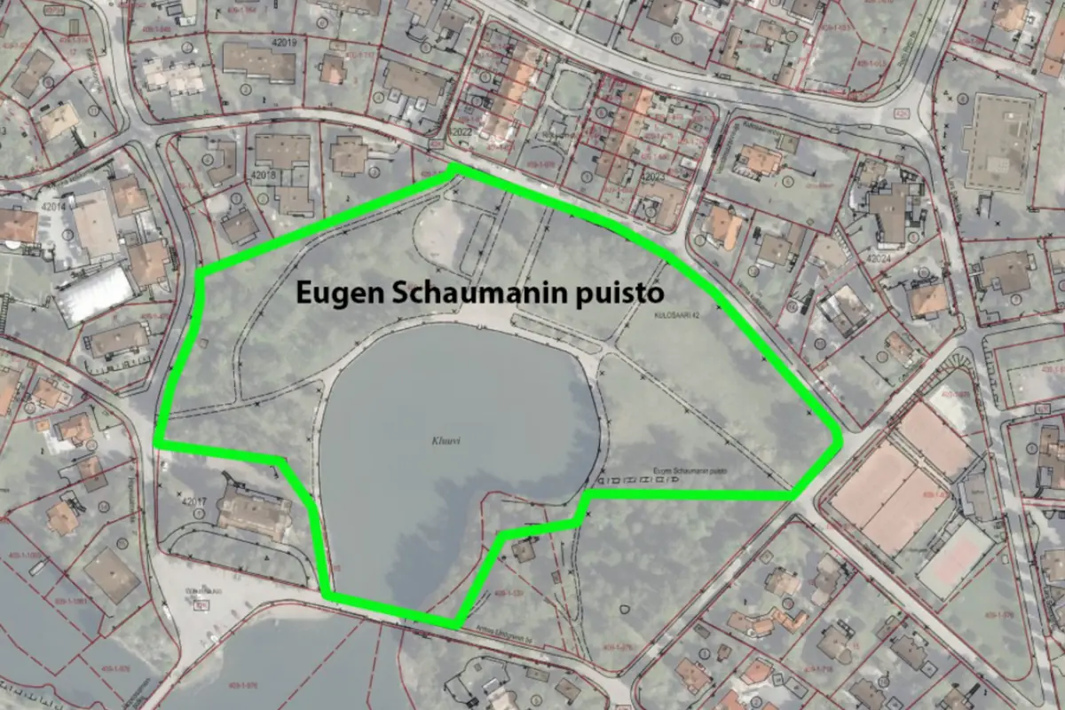 Asukastilaisuus ja puistosuunnitelmaluonnos esillä:  Eugen Schaumanin puiston perusparannus — Svinhufvudinkuja 6, Helsinki, Helsinki