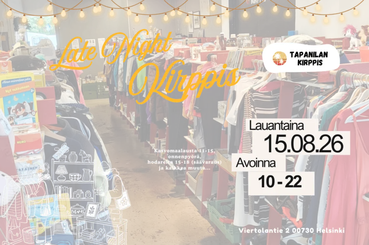 LateNight Kirppis — Viertolantie 2, Helsinki, Helsinki