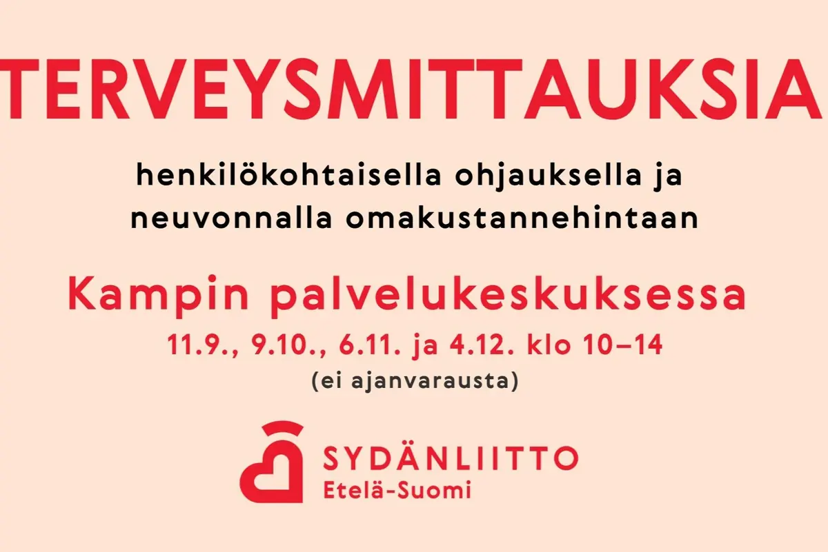Sydänliiton terveysmittauksia — Kampin palvelukeskus, Helsinki