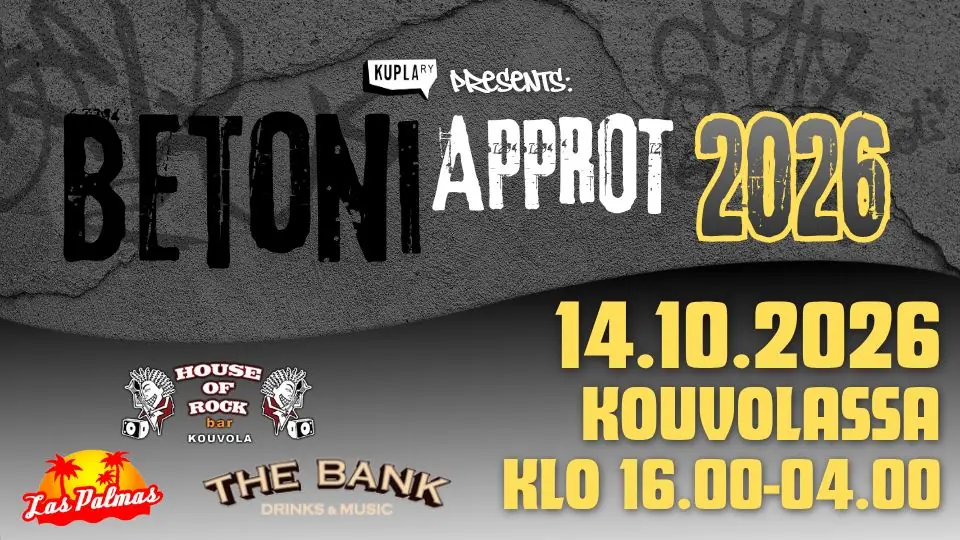 Betoni Approt 2026 — Kouvolan kävelykatu Manski ja sen lähiympäristö., Kouvola