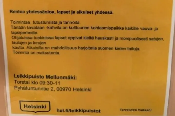 Meet Today - Cafe! — Leikkipuisto Mellunmäki, Helsinki