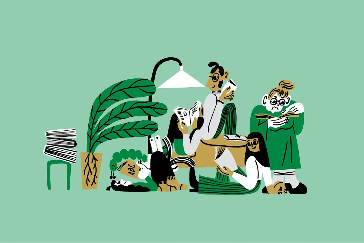 Silent Reading Circle — Vuosaaren kirjasto, Helsinki