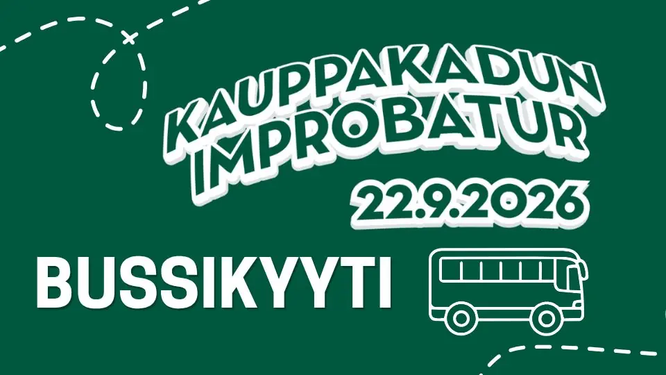 Kauppakadun Improbatur 2026 bus shuttle — Kuopio