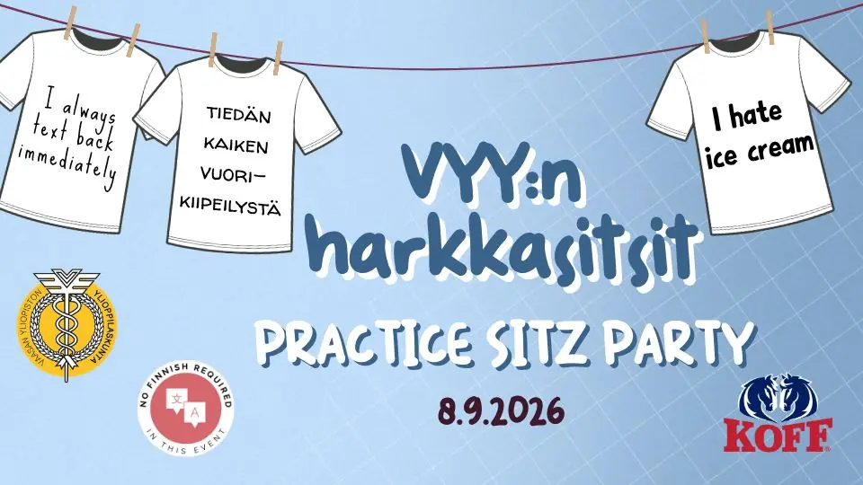 VYY:s praksissitsit / VYY's practice sitz party — VYY - Vaasan yliopiston ylioppilaskunta, Vaasa