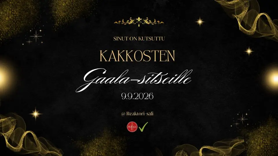 Kakkosten gaala-sitsit — Reaktorisali, Sepänkeskus, Jyväskylä