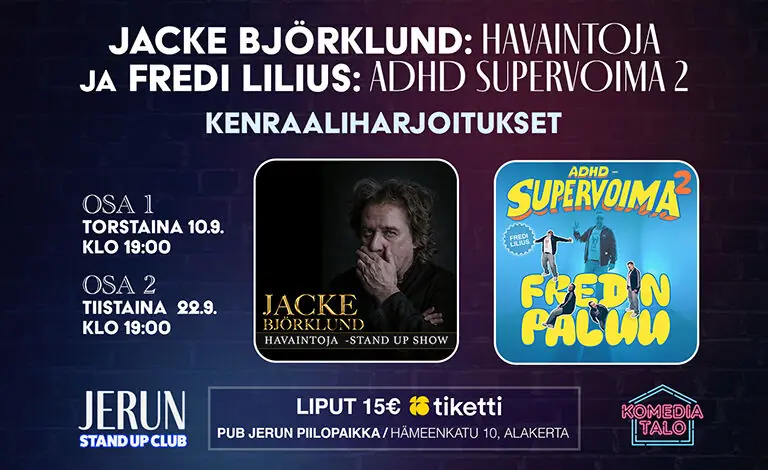 Jacke Björklund & Fredi Lilius: Dress Rehearsals — Pub Jerun Piilopaikka, Tampere