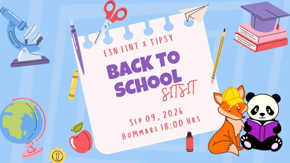 💜 ESN FINT X TIPSY: BACK TO SCHOOL FUKSI SITSIT 💙 — Bommari, Tampere