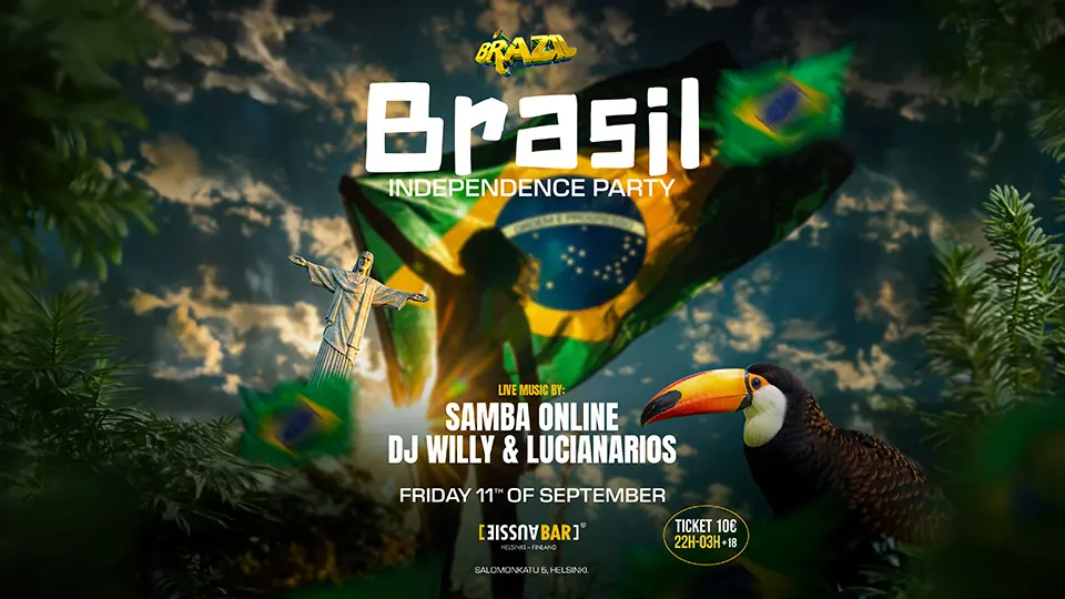 🇧🇷 Brasilian itsenäisyysjuhla — Aussiebar Kamppi, Helsinki