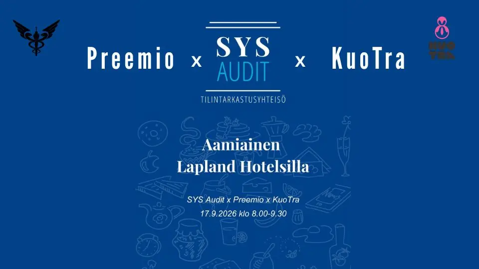 SYS Audit aamiainen & harjoitteluinfo — Lapland Hotels Kuopio, Gallá Kitchen & Bar, Kuopio
