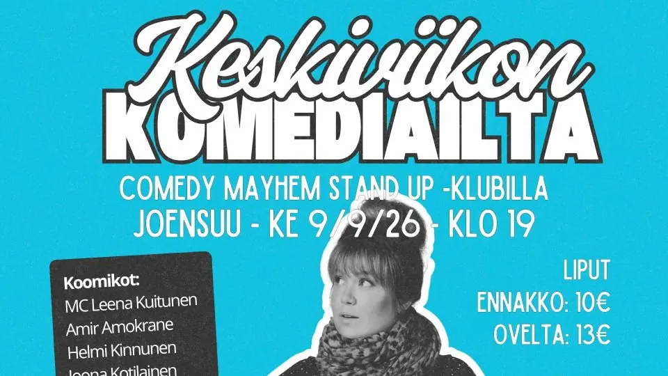 Wednesday Comedy Night - Comedy Mayhem Joensuu - Wed 9.9.2026 — Comedy Mayhem, Joensuu