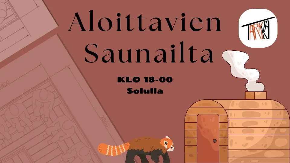Tarkan Beginners' Sauna Evening — Solun Sauna, Tampere