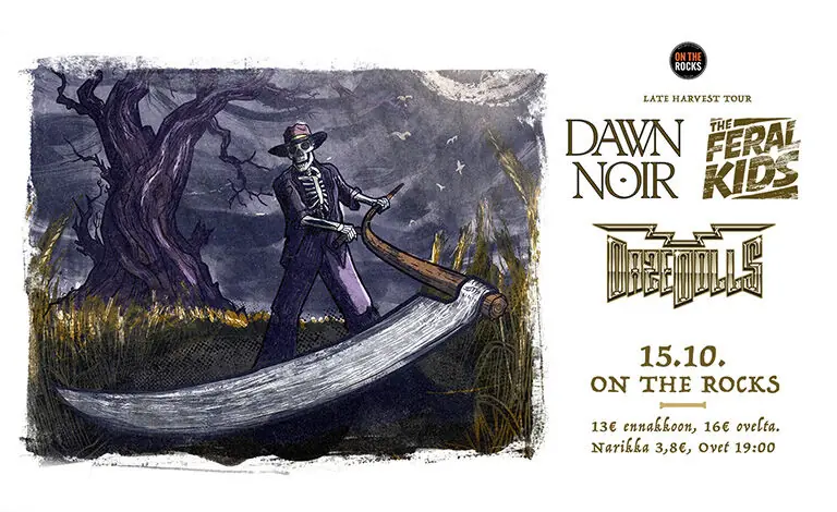 Daze Dolls, The Feral Kids, Dawn Noir — On The Rocks, Helsinki