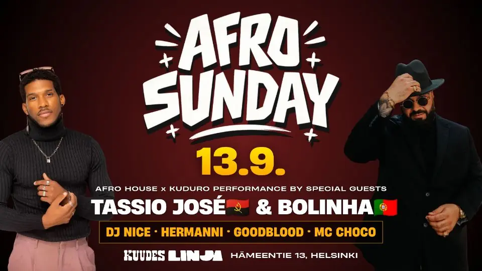 Afro Sunday Season Opening Party 13.9.2026 @ Kuudes Linja — Kuudes Linja, Helsinki