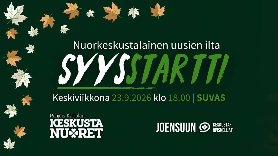 Autumn Start 2026 — Suvaksen kokous- ja saunatila, Joensuu