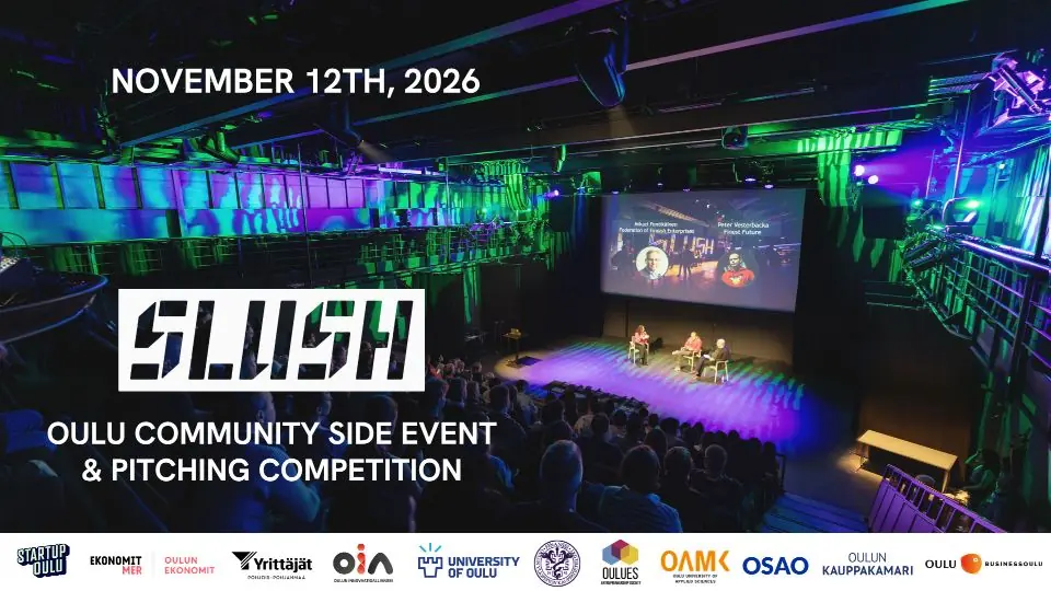 Slush Oulu Community Side Event & Pitching Competition — Teatteri Rio, Uleåborg