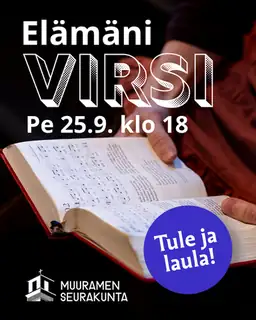My Life Hymn Evening FR 25.9. at 18:00 in Muurame Church