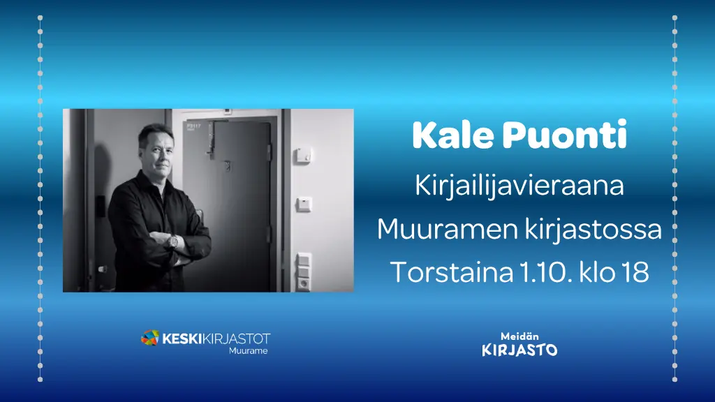 Författaren Kale Puonti på besök — Muuramen kirjasto, Muurame