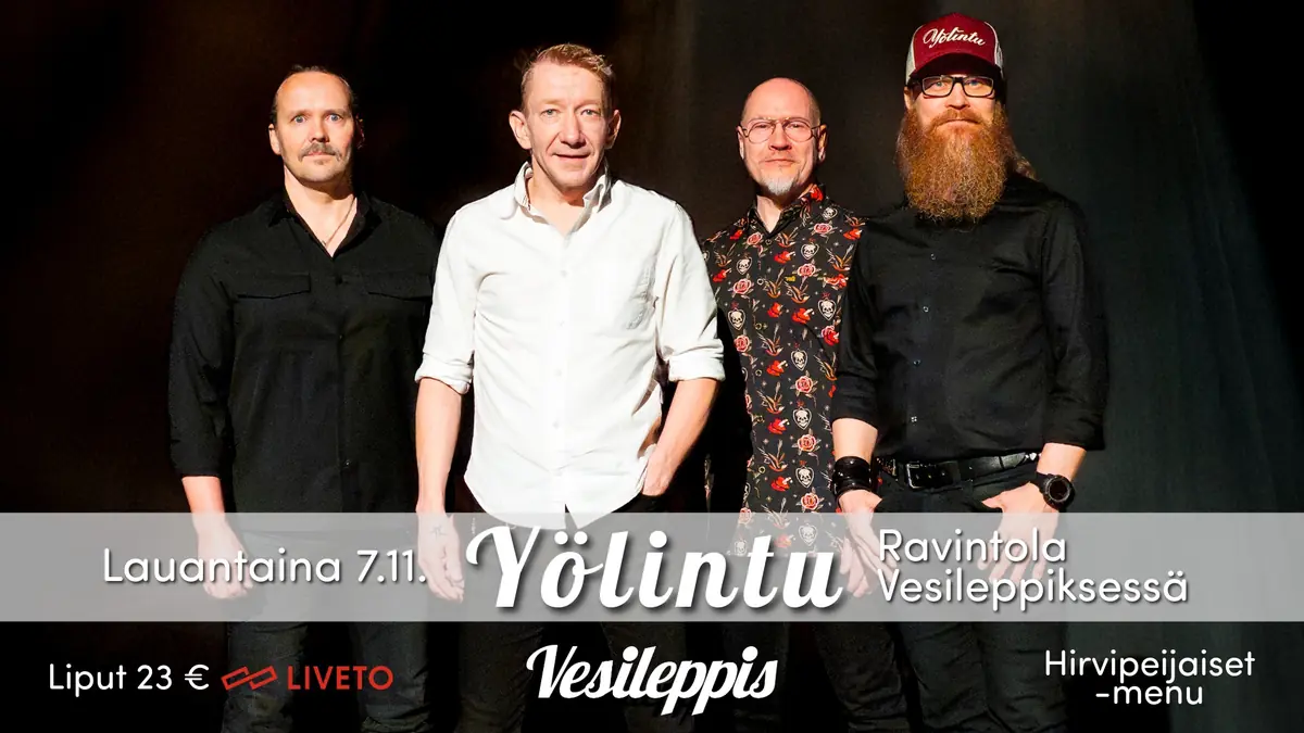 7.11. Hirvipeijaiset Yölinnun tahtiin Ravintola Vesileppiksessä — Sport & Spa Hotel Vesileppis, Leppävirta