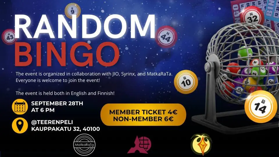 Random bingo — Teerenpeli, Jyväskylä