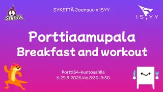 Porttiaamupala / Завтрак и тренировка